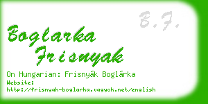 boglarka frisnyak business card